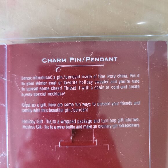 Lenox Angel Charm Pin/Pendant Gift/Hostess Idea - Handcrafted & Elegant - Picture 6 of 9